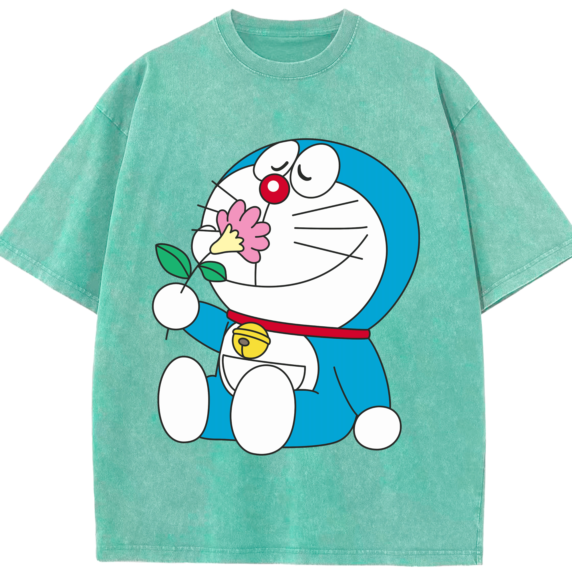 （画像用） ドラえもん Doraemon 綿100% ヴィンテージ風 半袖Tシャツ（フロントプリント）